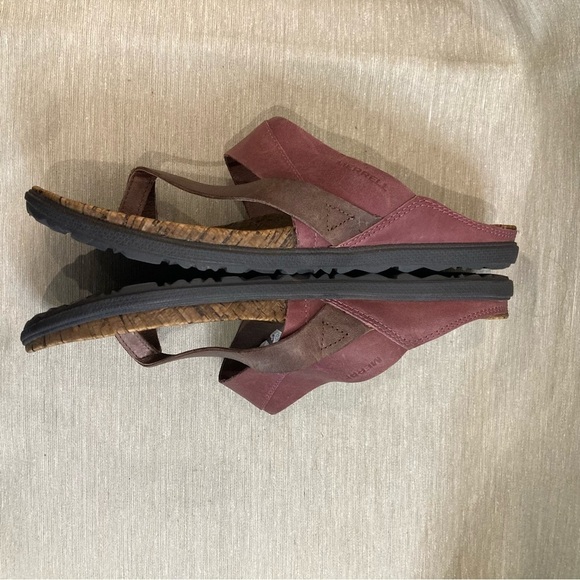 MERRELL Sz 9 Around Town Thong Slip On Neutral Colour Block Sandals - Picture 14 of 14